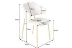 Design stoel VOGUE Alpine wit Gouden Teddystoff/ 43148