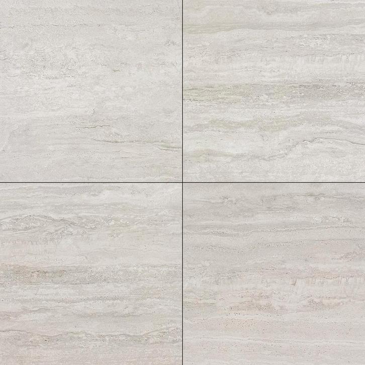 Vloertegel / wandtegel travertine zilver grijs 59.7x59.7, Doe-het-zelf en Verbouw, Tegels, Vloertegels, Nieuw, 10 m² of meer, Keramiek