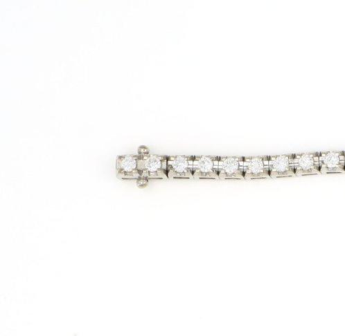 Armband - 18 karaat Witgoud - 1.90ct. tw. Diamant, Sieraden, Tassen en Uiterlijk, Armbanden