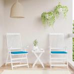 vidaXL Tuinstoelkussens 2 st 40x40x3 cm oxford stof blauw, Verzenden, Nieuw, Blauw