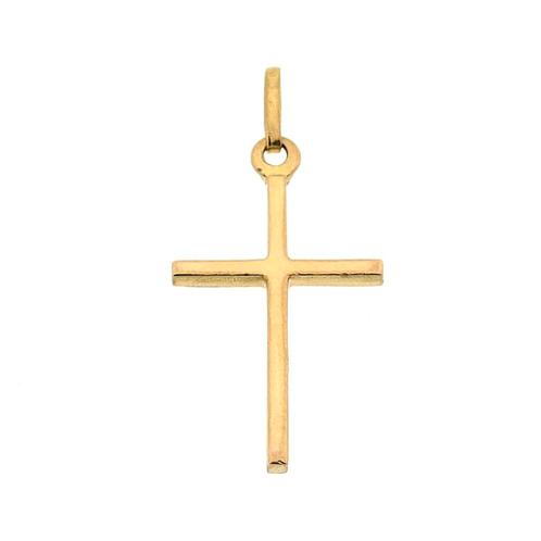 8 Krt. Hanger van een subtiel kruisje (religieus), Sieraden, Tassen en Uiterlijk, Antieke sieraden, Goud, Ophalen of Verzenden