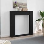 vidaXL Haardombouw Zwarte Eiken 100x20x100 cm Technisch Hout, Huis en Inrichting, Haarden, Verzenden, Nieuw