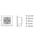 IVC air design Badkamerventilator 125mm (Ventilatie), Doe-het-zelf en Verbouw, Ventilatie en Afzuiging, Ophalen of Verzenden, Nieuw