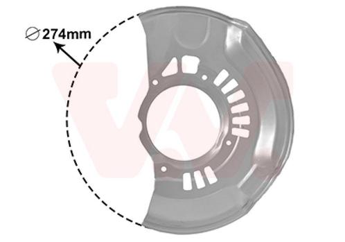 REMSCHIJF BESCHERMER VOOR TOYOTA AVENSIS VERSO 2001-2009, Auto-onderdelen, Remmen en Aandrijving, Nieuw, Ophalen of Verzenden