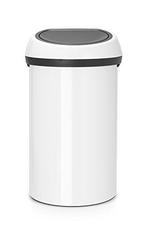 Brabantia Touch Bin Prullenbak - 60 l - Wit, Verzenden, Zo goed als nieuw