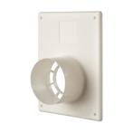 Rolux Flex Muurplaat Schachtaansluiting KS 80/125 wit, Ophalen of Verzenden, Nieuw