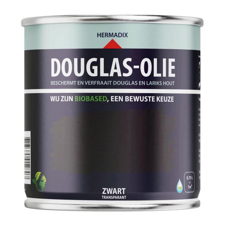 Douglas Olie Zwart 750 ml, Doe-het-zelf en Verbouw, Verf, Beits en Lak, Nieuw, Ophalen of Verzenden