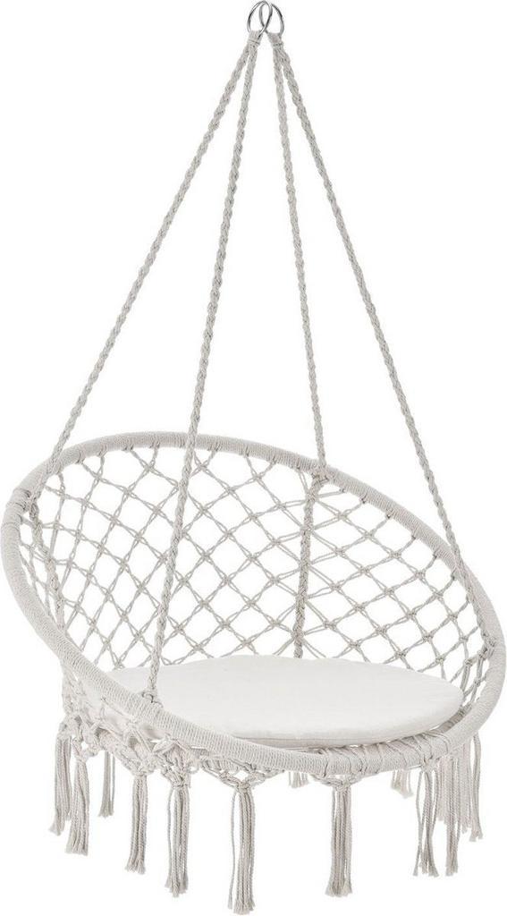 Eenpersoons Hangstoel Cadras - Beige - 105 x 60 cm - Incl. Z, Tuin en Terras, Tuinstoelen, Nieuw, Verzenden