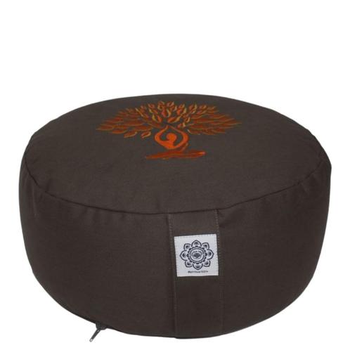 Meditatiekussen met Borduursel - Orange Yoga Tree, Sport en Fitness, Gezondheidsproducten en Wellness, Nieuw