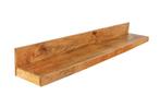 Wandplank MAKASSAR 140cm naturel mango hout - 44743, Huis en Inrichting, Woonaccessoires | Wandplanken en Boekenplanken, Ophalen of Verzenden