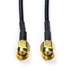 SMA kabel - Nedis - 2 meter (100% koper, Verguld), Verzenden, Nieuw