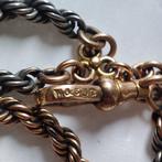 Antique Silver Gilt Double Albert Chain – W.C&S – Birmingham, Nieuw