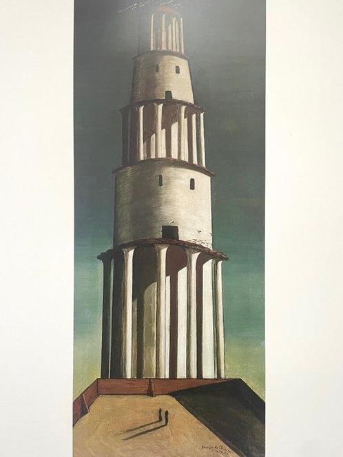 Giorgio de Chirico (after) - La Grande Torre - Achenbach, Antiek en Kunst, Kunst | Tekeningen en Foto's