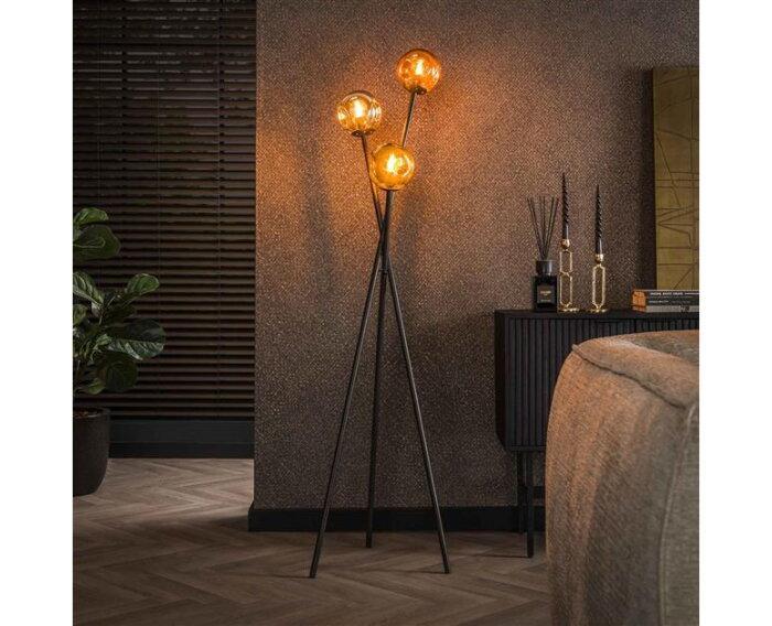 Vloerlamp 3L molecule mix glass - Artic zwart, Huis en Inrichting, Lampen | Vloerlampen, Nieuw, Ophalen of Verzenden