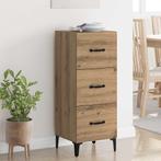 vidaXL Dressoir met lade Artisan Eiken 34,5 x 34 x 90 cm, Verzenden, Nieuw, Overige houtsoorten, Minder dan 50 cm