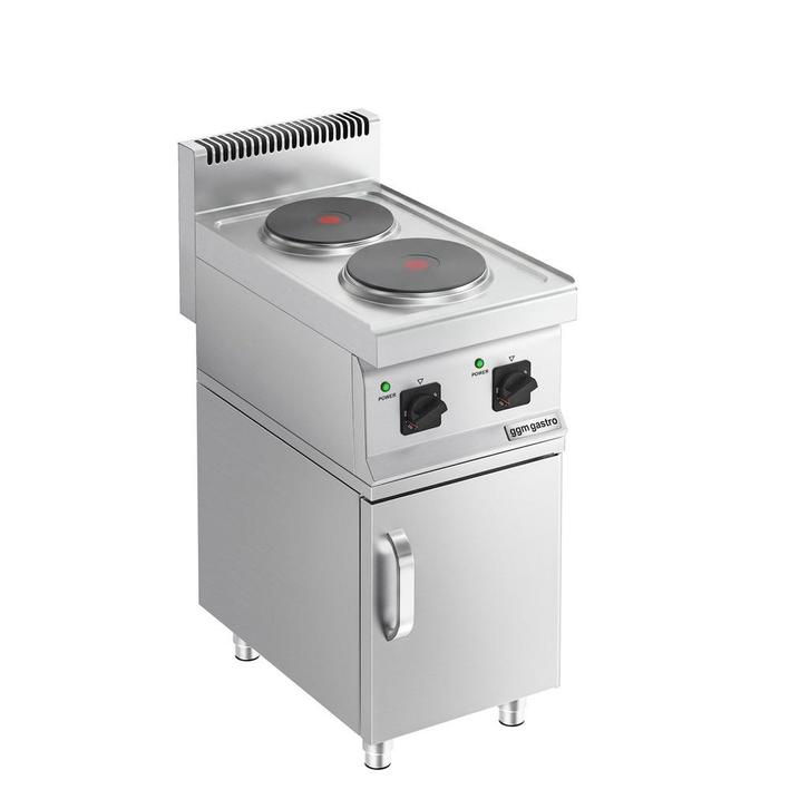 GGM Gastro | Elektrisch fornuis  - 4,6 kW - 2 ronde platen -, Witgoed en Apparatuur, Fornuizen, Inbouw, Verzenden