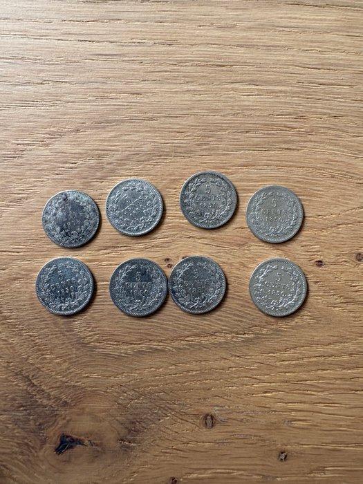 Nederland. Willem III. 5 Cents Variatie (Zonder, Postzegels en Munten, Munten | Nederland
