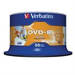 Verbatim DVD-R Wide Inkjet Printable discs op, Computers en Software, Nieuw, Ophalen of Verzenden