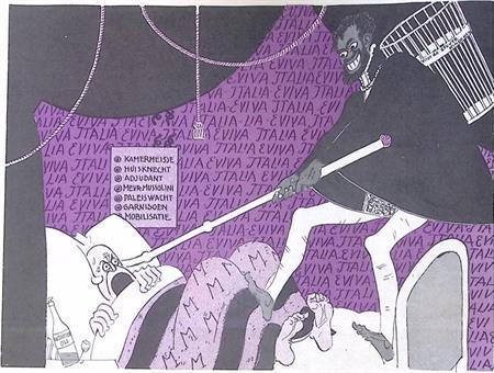 Wat Mussolini voor Sinterklaas-nachtmerrie heeft gehad, Antiek en Kunst, Kunst | Litho's en Zeefdrukken, Verzenden