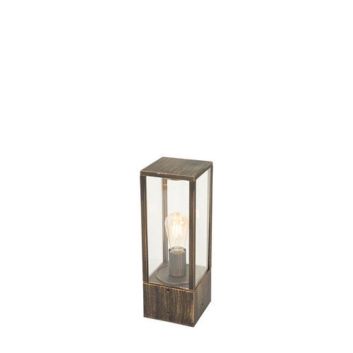 Vintage staande buitenlamp antiek goud 40 cm IP44 - Charlois, Tuin en Terras, Buitenverlichting, Nieuw, Minder dan 50 watt