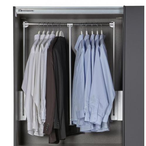 SALE: -17% Woonexpress Kledinglift Brielle - Metaal - Grijs, Huis en Inrichting, Kasten | Overige, Nieuw, Verzenden