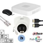 Dahua Set 2x Turret Full-Color 4MP + Recorder &, Audio, Tv en Foto, Videobewaking, Ophalen of Verzenden, Nieuw