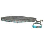 Happy Pet Little Rascals Puppy Halsband met Lijn Blauw 22,5, Nieuw, Verzenden