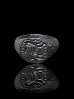 Oud-Romeins Rare Bronze Animal Seal Ring (Zonder