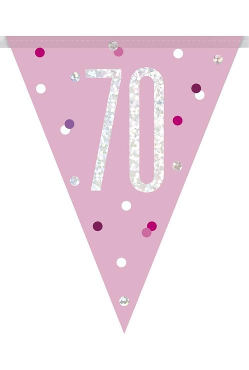 Slingers 70 Jaar Roze 2,74m, Hobby en Vrije tijd, Feestartikelen, Nieuw, Verzenden