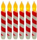 Led kaars ledcandle warmwit met lont roodwit gestreept candy, Hobby en Vrije tijd, Knutselen, Ophalen of Verzenden, Nieuw
