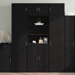 vidaXL buffetkast 70x42,5x185 cm bewerkt hout zwart, Minder dan 50 cm, Verzenden, Nieuw, Minder dan 100 cm