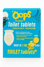 Oops Toilet Tabletten – 12 stuks – Citroengeur – Tegen, Verzenden