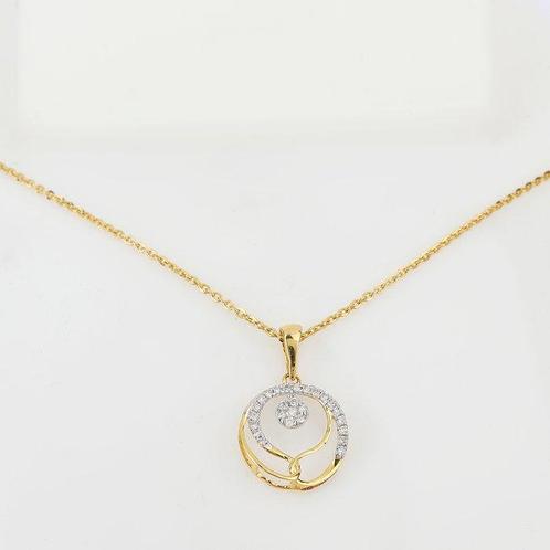2-delige sieradenset - 14 karaat Geel goud - 0.57ct. tw., Sieraden, Tassen en Uiterlijk, Antieke sieraden