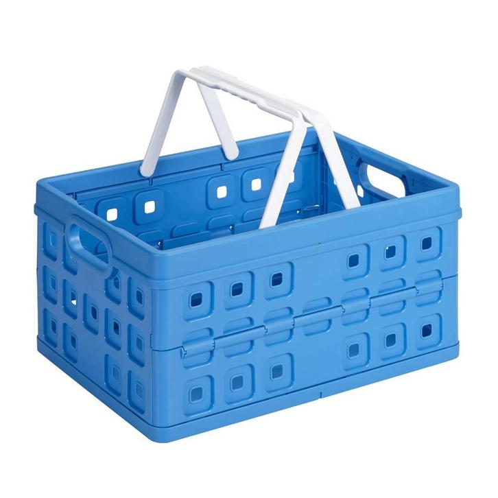 Sunware Square Vouwkrat Blauw 32 liter - 49 x 36 x H24.5 cm, Doe-het-zelf en Verbouw, Kratten en Dozen, Ophalen of Verzenden