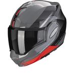 Scorpion Exo-Tech Evo Genre Grey-Black-Red, Motoren, XS, Systeemhelm, Nieuw met kaartje, Overige merken