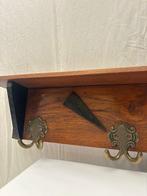 Kapstok - Art Deco Kapstok met Geometrisch Houten Inlegwerk, Antiek en Kunst