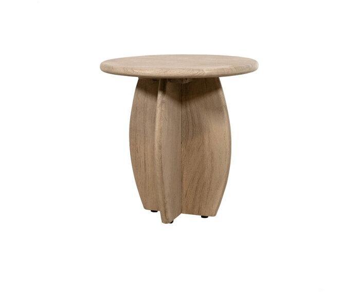 Bijzettafel Durban rond Ø50 cm Acacia Weathered Wood, Huis en Inrichting, Tafels | Salontafels, Nieuw, Ophalen of Verzenden