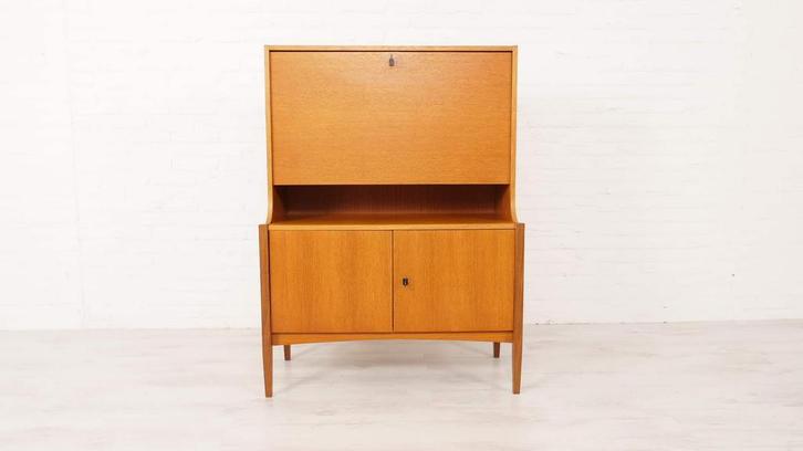 Vintage secretaire | Teak | Strak design, Huis en Inrichting, Kasten | Secretaires, Ophalen of Verzenden