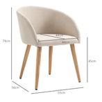 Set Van 2 Gestoffeerde Stoelen, Scandinavisch Design, Gestof, Huis en Inrichting, Verzenden, Nieuw