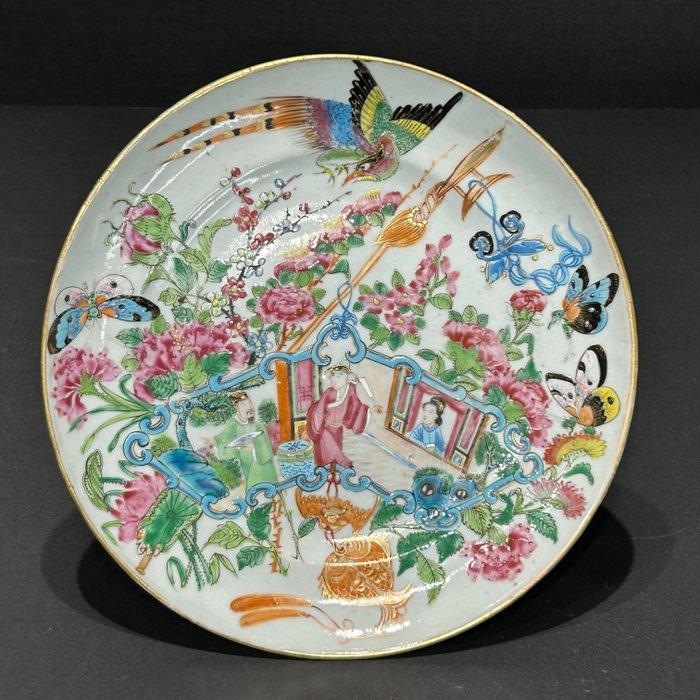 Bord - Porselein - Daoguang canton bord, Antiek en Kunst, Antiek | Overige Antiek