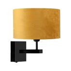 Highlight Wandlamp Stoffen lampenkap velvet Oker geel Ø20cm, Ophalen of Verzenden, Nieuw, Stof