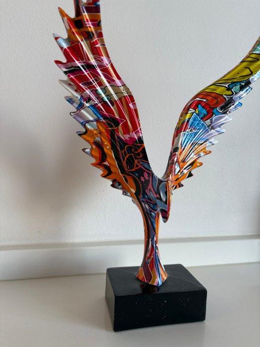 Figuur - Feniks met graffiti look - Hars, Antiek en Kunst, Curiosa en Brocante
