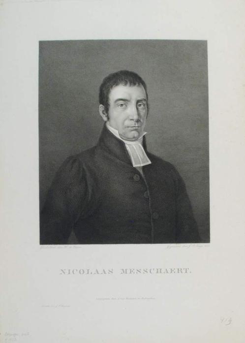 Portrait of Nicolaas Messchaert, Antiek en Kunst, Kunst | Etsen en Gravures