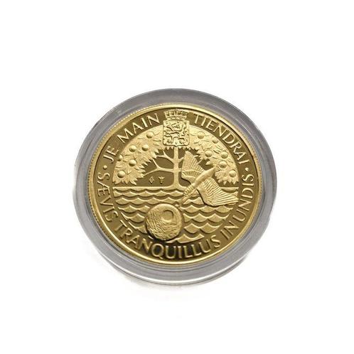 Nederland. Gold medal Wilhelmina, vorstin in Goud, Postzegels en Munten, Edelmetalen en Baren