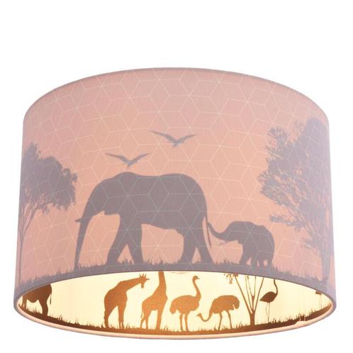 Roze dieren kinderkamer plafondlamp Safari, Binnenzijde, Kinderen en Baby's, Kinderkamer | Inrichting en Decoratie, Nieuw, Ophalen of Verzenden