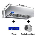 GGM Gastro | Afzuigkap doosmodel - 2800mm - met motor, |, Witgoed en Apparatuur, Afzuigkappen, Onderbouw afzuigkap, Verzenden