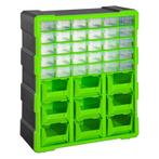 TRUUSK Sorteerbox Klein - 39 Vaks - Groen - L38 x B16 x H47,, Doe-het-zelf en Verbouw, Verzenden, Nieuw