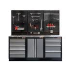 Werkbank set met MDF werkblad met RVS plaat omkleed,, Doe-het-zelf en Verbouw, Werkbanken, Ophalen of Verzenden, Nieuw