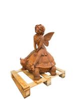 Beeld, Fairy on Turtle - 82 cm - IJzer