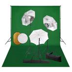 vidaXL Fotostudioset met lampen, paraplus, achtergrond en, Audio, Tv en Foto, Fotografie | Fotostudio en Toebehoren, Verzenden